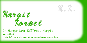 margit korpel business card